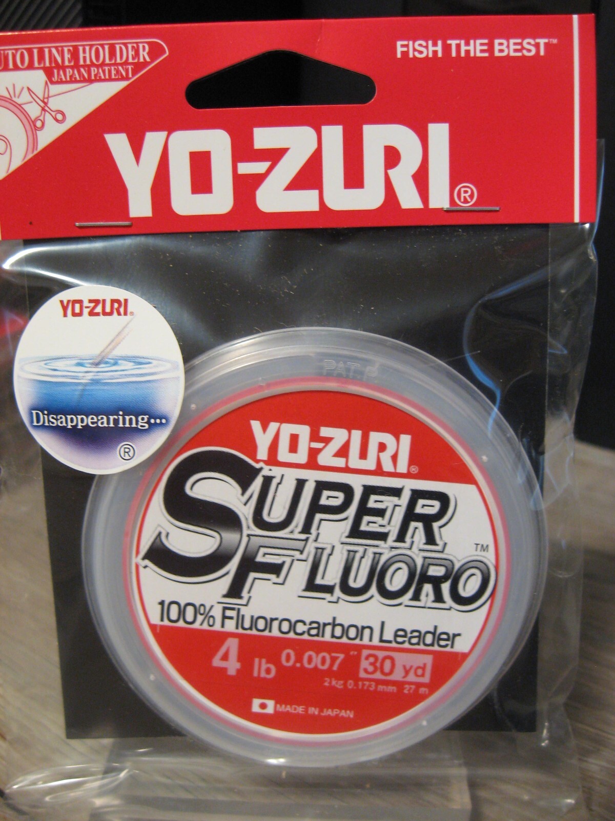 Yo-Zuri Super Fluoro 100% Fluorocarbon Leader Fishing Line 4 LB 30 Yards Clear