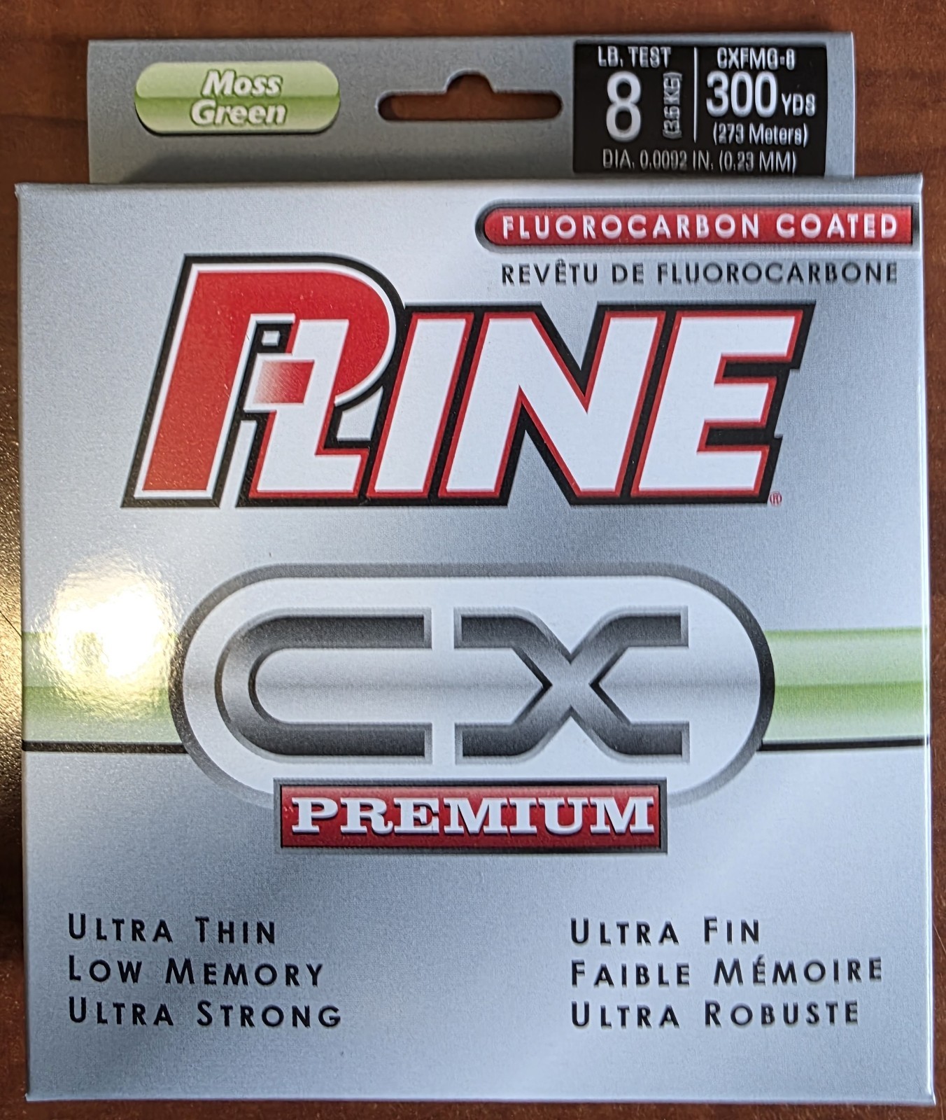 P-Line CX Premium Fluorocarbon-Coated 8 # 300 Yd Moss Green CXFMG-8 Fishing Line