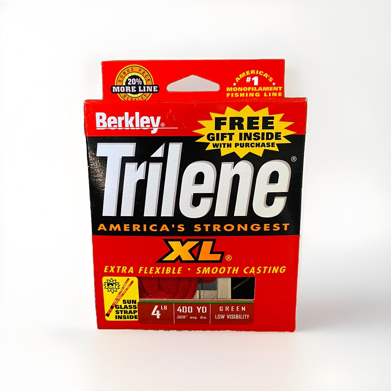 Berkley Trilene 4 LB 400 Yards XL SMOOTH CASTING Low Vis Green FREE Gift Inside!
