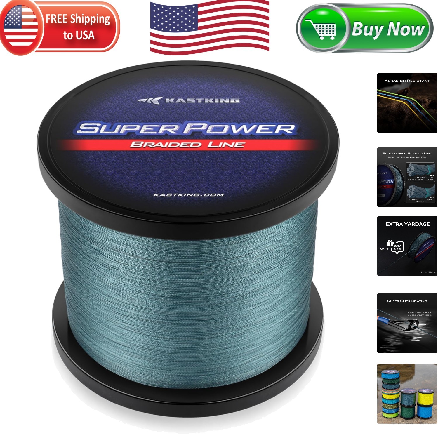 SuperPower Braided Fishing Line 20lb (300yds) – High Sensitivity, Zero Stretch