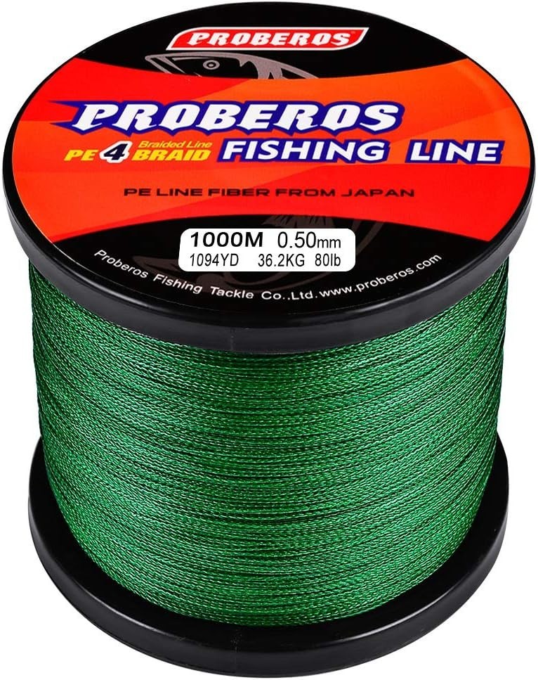 Braided Fishing Line 4 Strands Stronger Multifilament PE Braid Wire for Saltw…