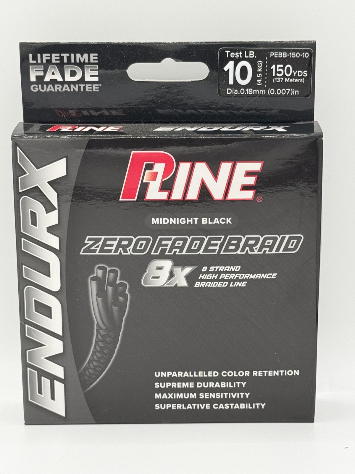 P-Line Endurx No Fade Braid 15lb 150yrd Midnight Black