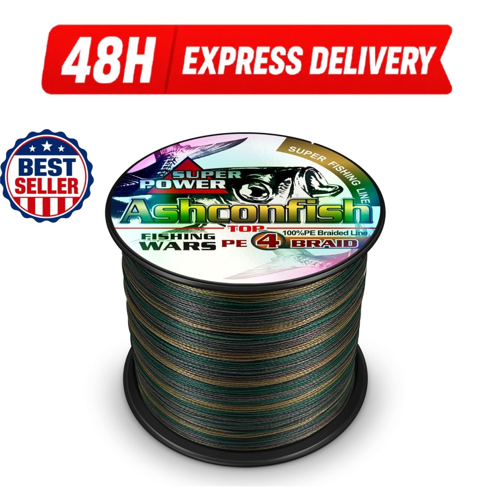 Ashconfish Braided Fishing Line 6lb to 100lb Test – 100M/300M/500M/1000M