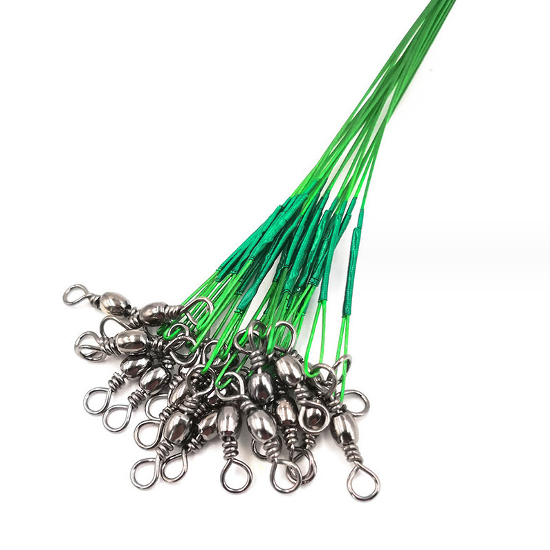 100PCS Stainless Steel Fishing Wire Leader Rigs Anti-Bite Wire Leaders 15-30cm