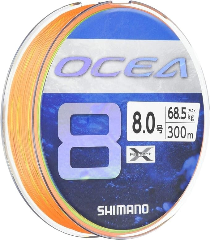 Shimano OCEA 8 PE #1.5-12 eight Braid Line Max 173lb 200-500m Multicolor New
