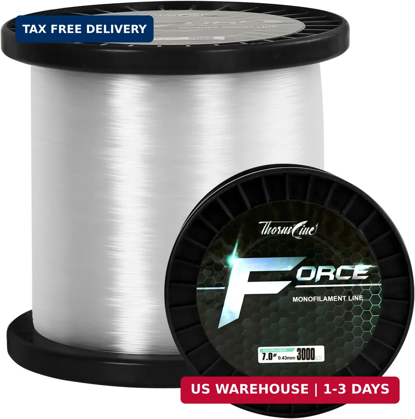 Force Monofilament Fishing Line, Heavy Duty Strong Mono Fishing Wire, Clear Nylo