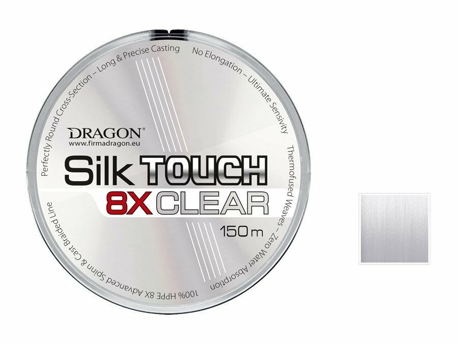 Dragon Silk TOUCH 8X Clear 150m 0,08mm – 0,20mm Braided Line