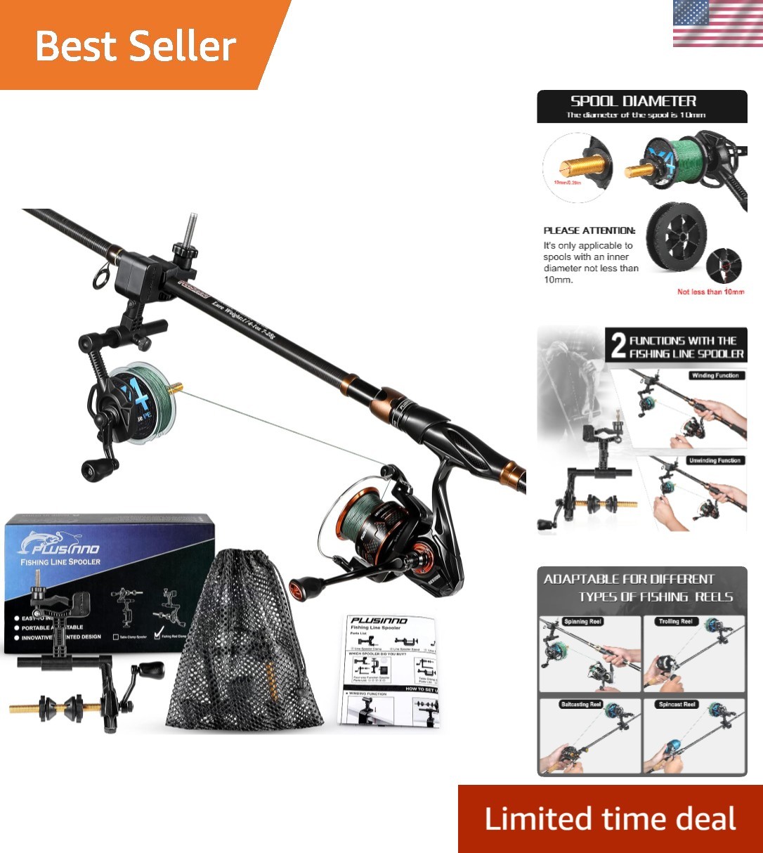 Fishing Line Spooler – Capable of Handling Various Line Types with Ease