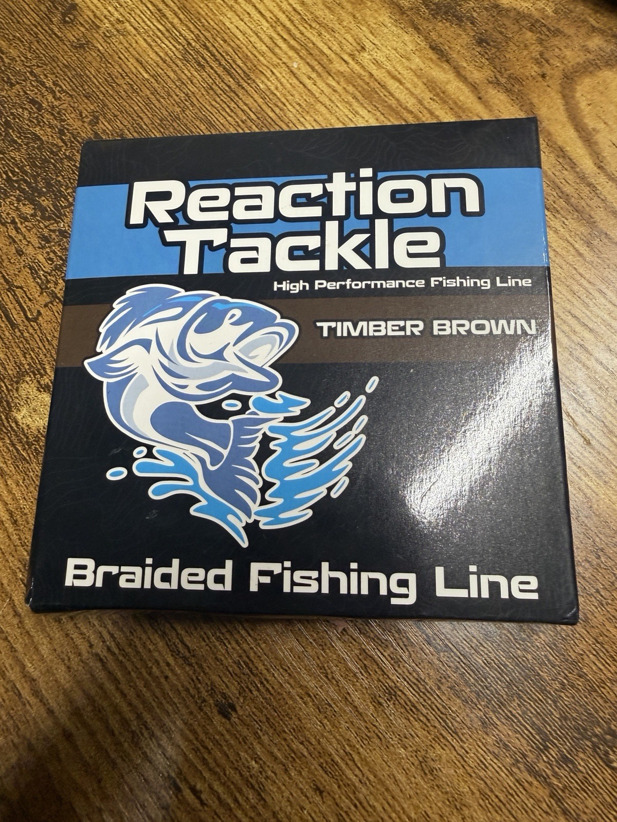 Reaction Tackle Braided Fishing Line Timber Brown 15 Pound 300 Yards 15lb 300yd