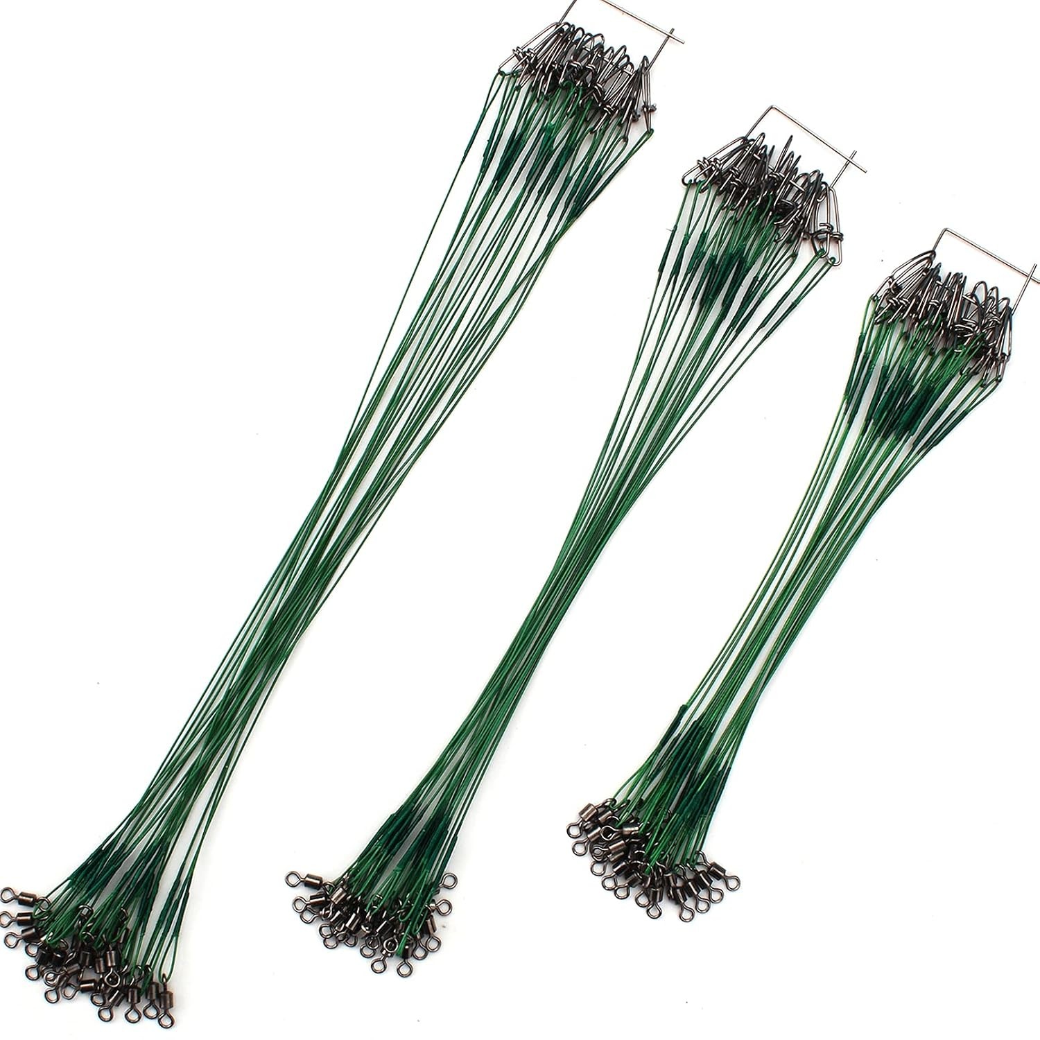 Fishing Leaders, Fish Line Stainless Steel Wire with Swivels Snap Connect Fishin