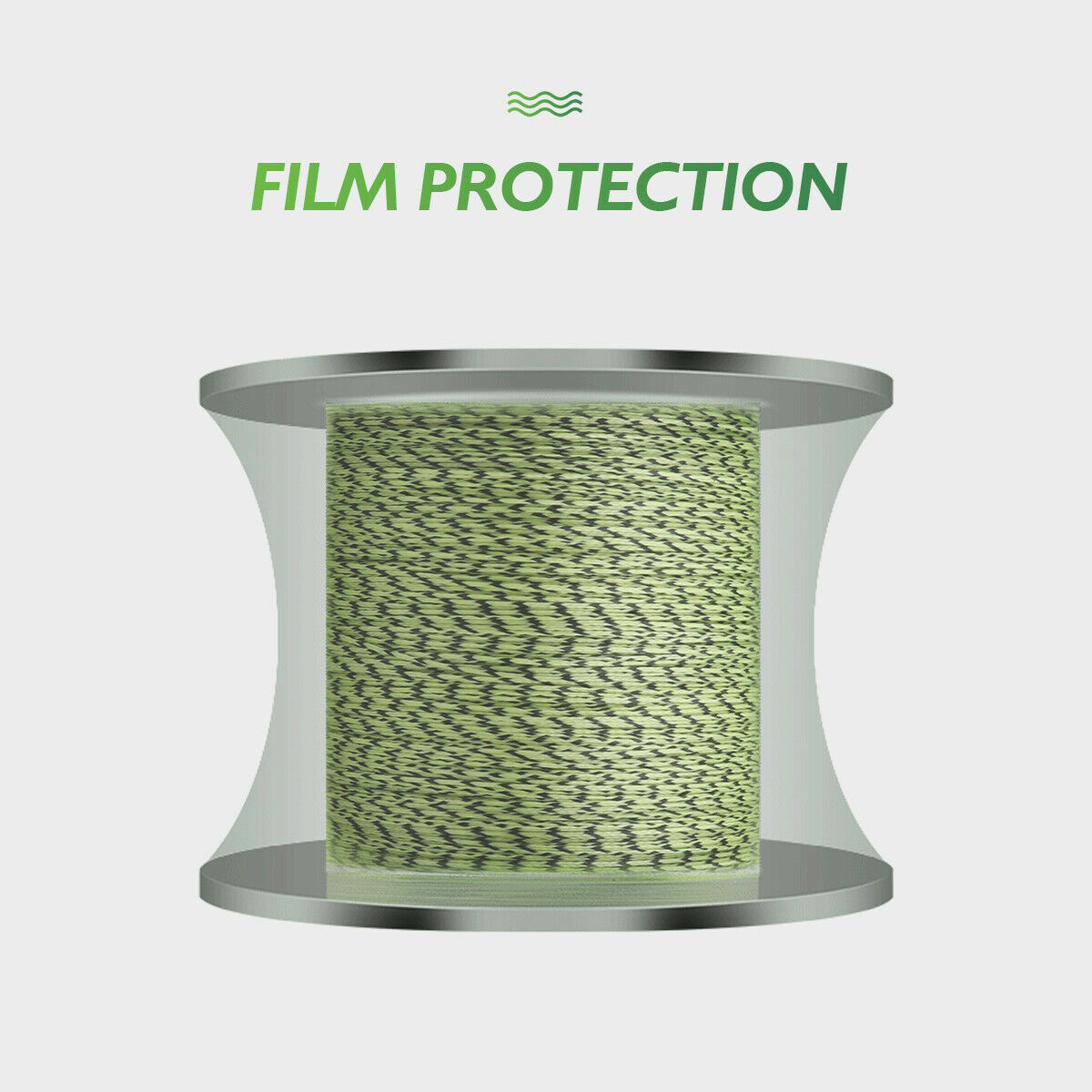 Power Braid Dorisea 100m~2000m Fluorescent Green/Black Spot Braided Fishing Line