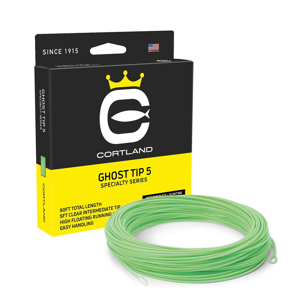 Cortland 5 ft Ghost Tip Intermediate Precision Subsurface Fly Line – New