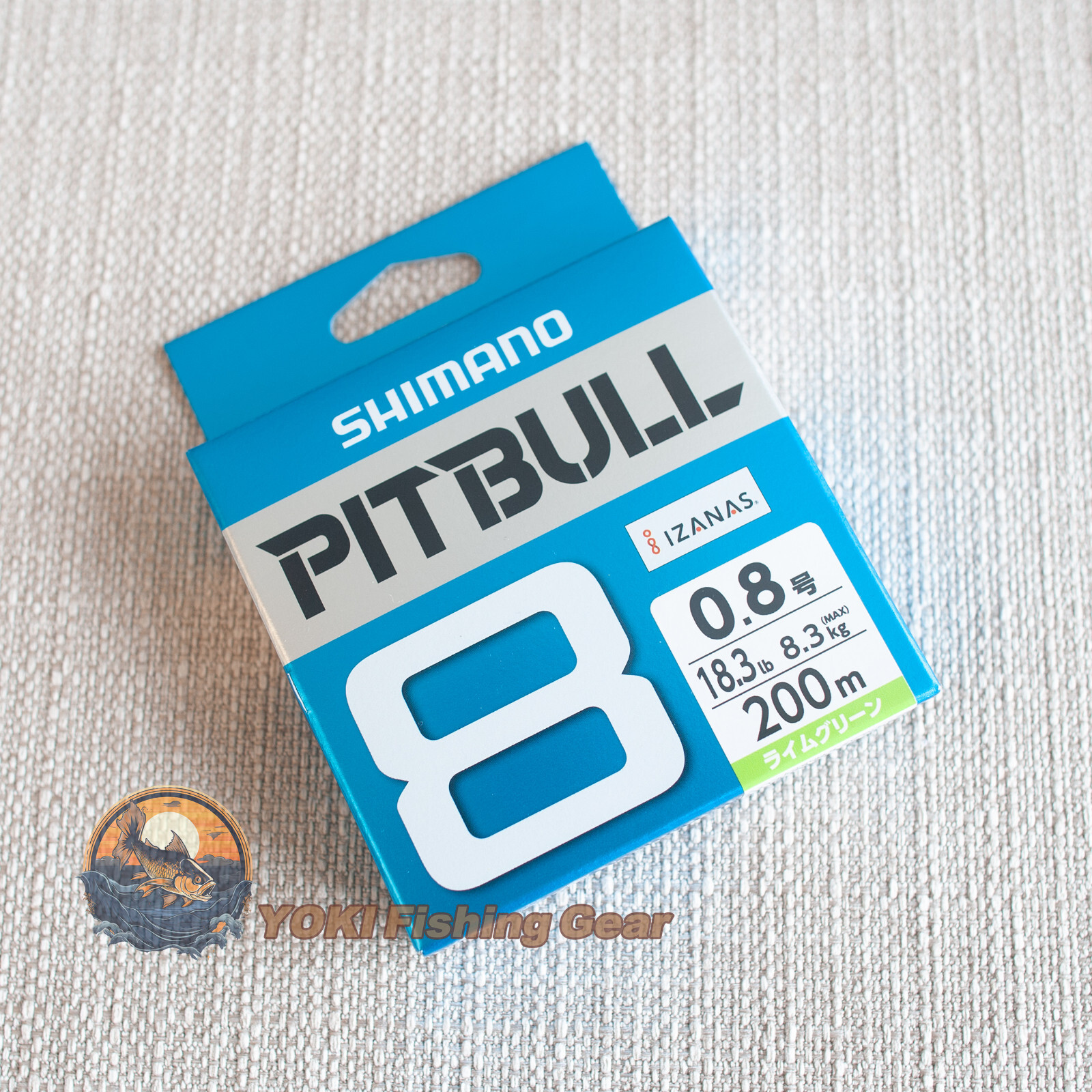 Watch Our Product Video-SHIMANO PITBULL 8 Braided Line PE#0.8-200m Lime Green