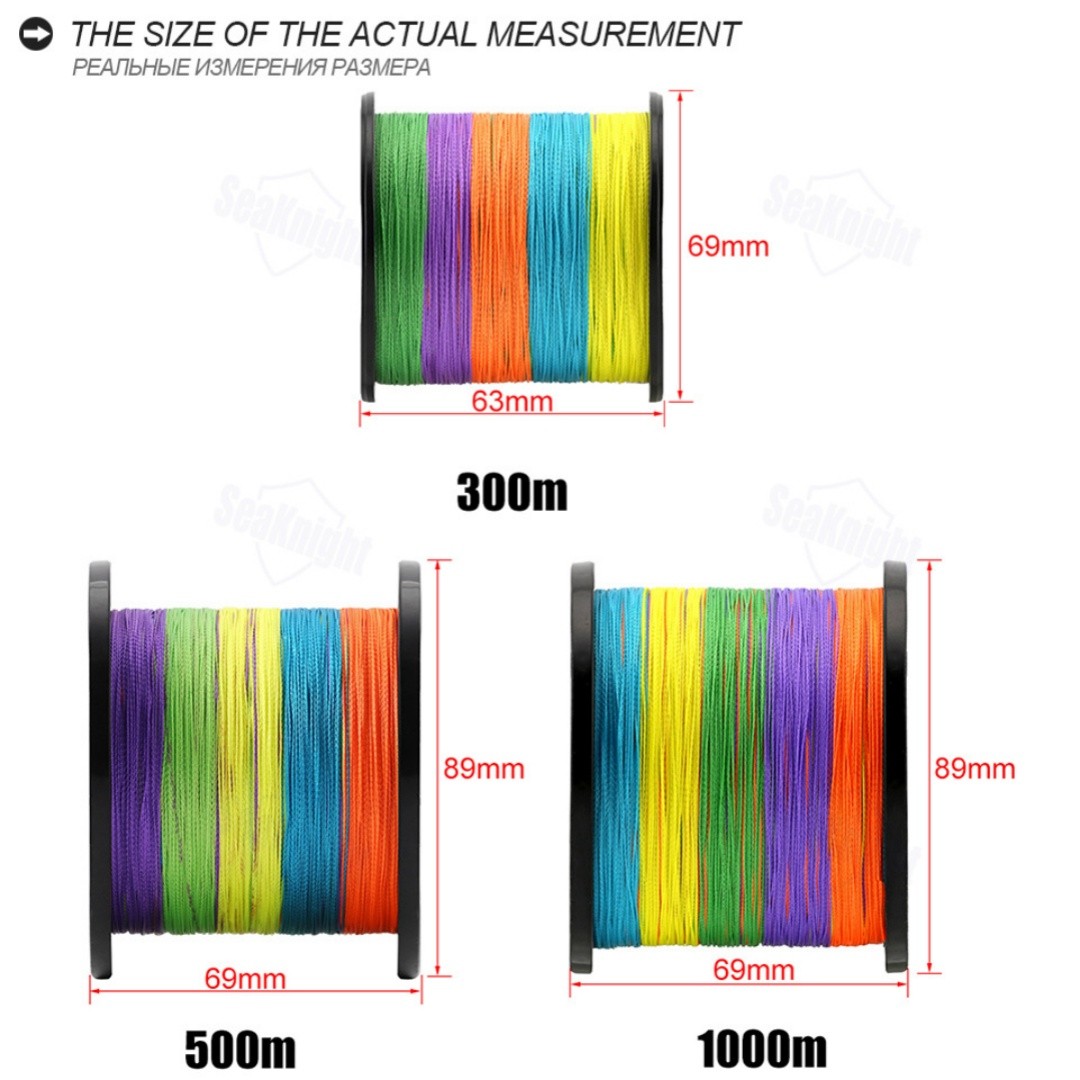 1000M 4 Strands Braided Fishing Line Durable PE Line Smooth Multifilament Line