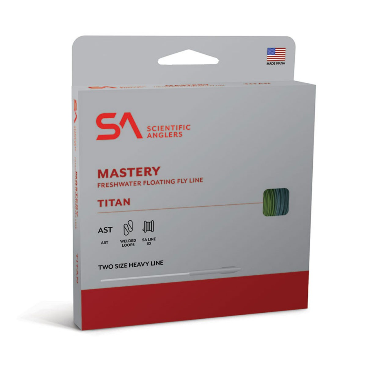 SCIENTIFIC ANGLERS Mastery Titan Taper Wf-6-F Blue / Green Fly Line (120913)