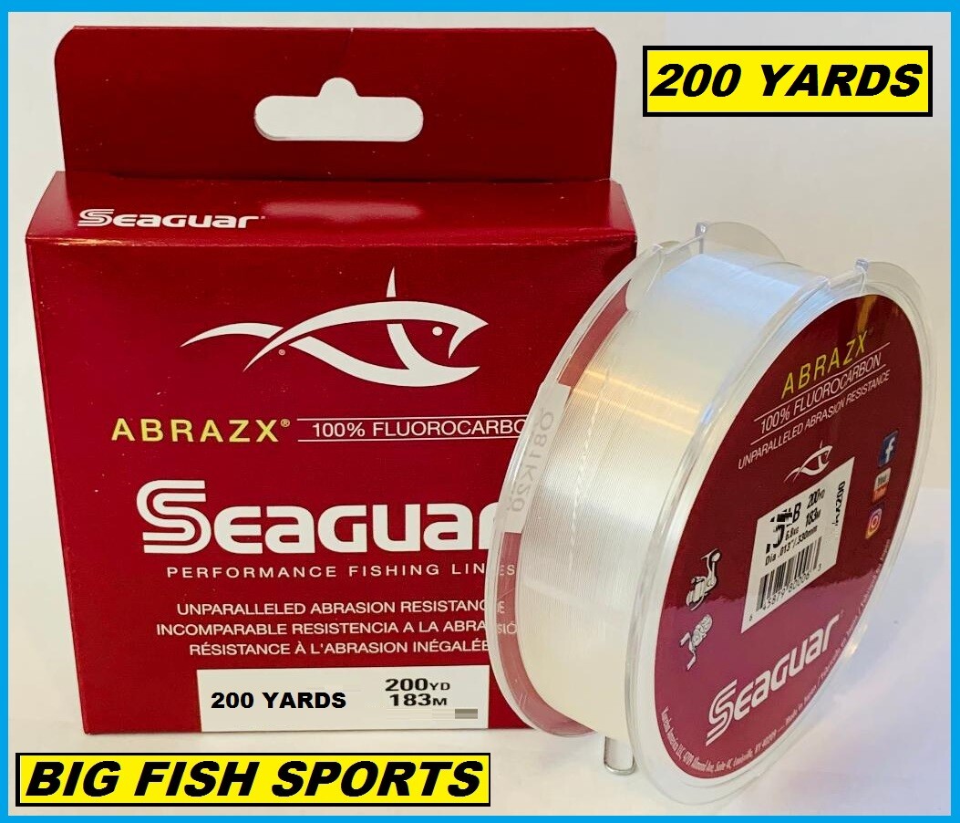 SEAGUAR ABRAZX 100% Fluorocarbon Fishing Line 8LB-200YD FREE USA SHIP! #8AX200