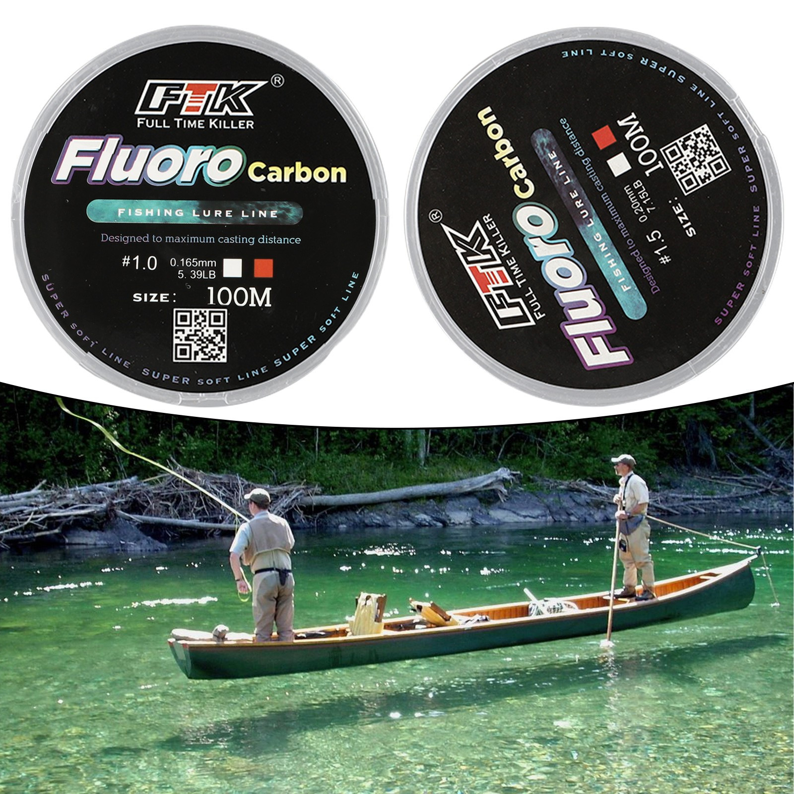 Exceptional Handling Transparent Fishing Line 100m Fluorocarbon Leader