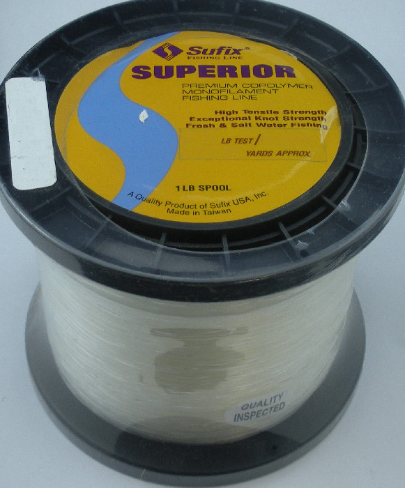 Sufix 645-125 25 Lb Clear Superior Premium Mono Line 1Lb Spool 2145 Yds