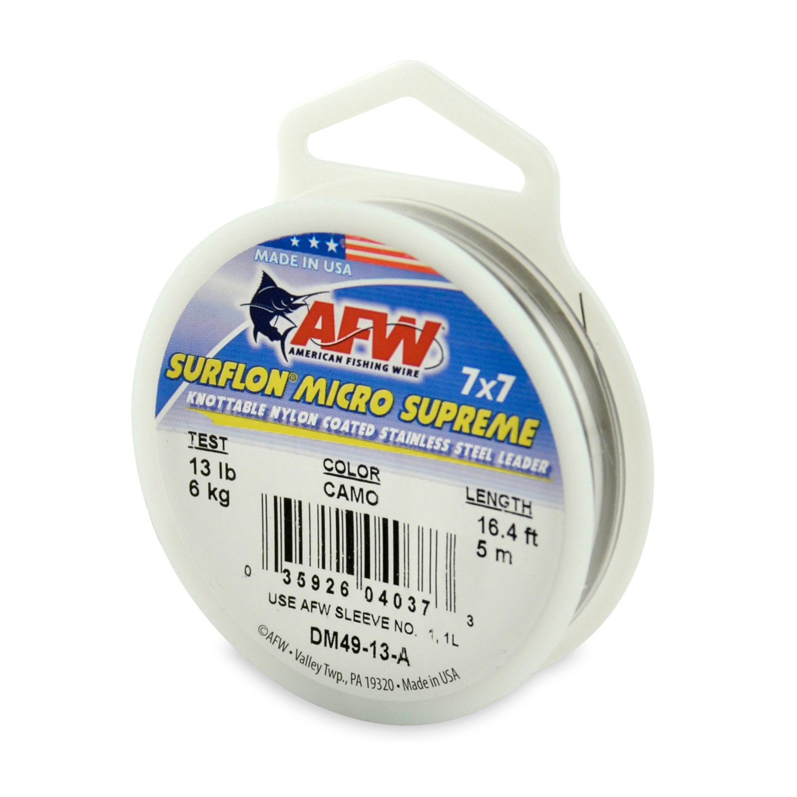 AFW Surflon Micro Supreme 49-Strand Leader Wire for Pike and Predator Traces