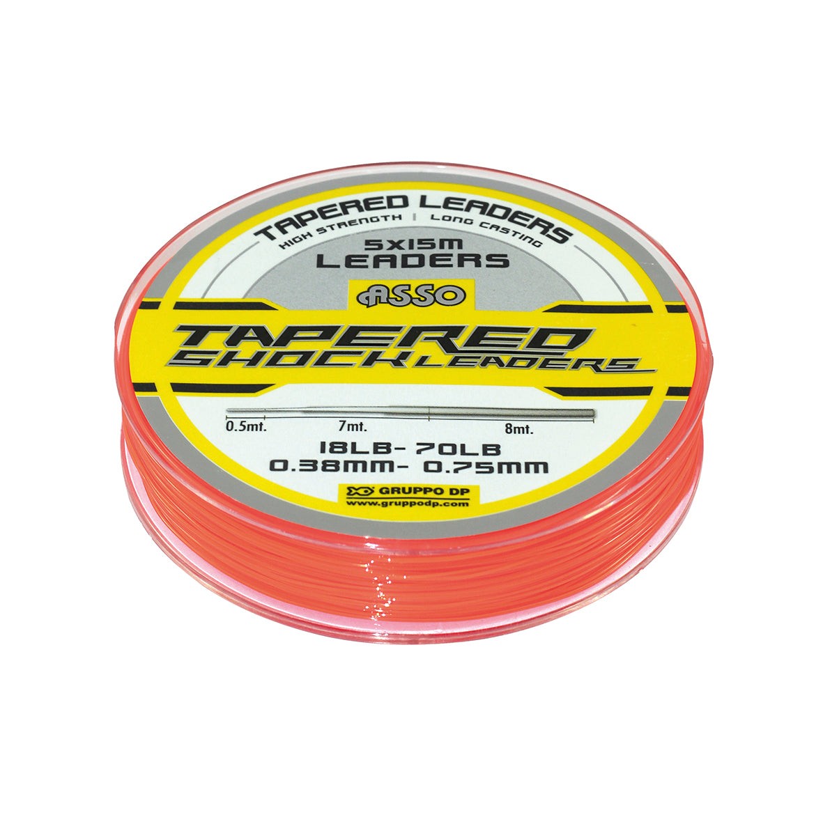 Asso Tapered Shock Leader 5 x 15M – Sea Fishing Line – Monofilament
