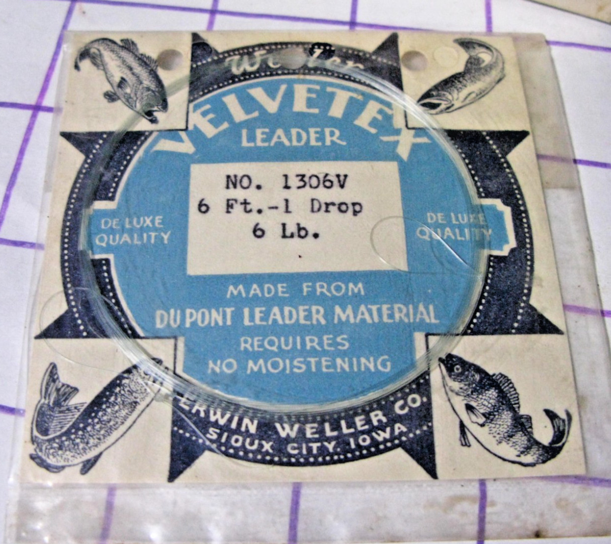 5 FISHKING Level Leaders, 3ft., 3lb AND Weller Velvetex 6ft., 6lb.+ Extra-N.O.S.
