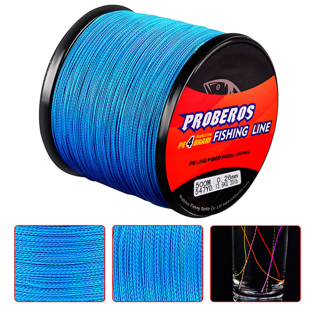 PE line 4 Braided Fishing Line Braided 500 m Vigorous Horse Fish Line 5 Colors
