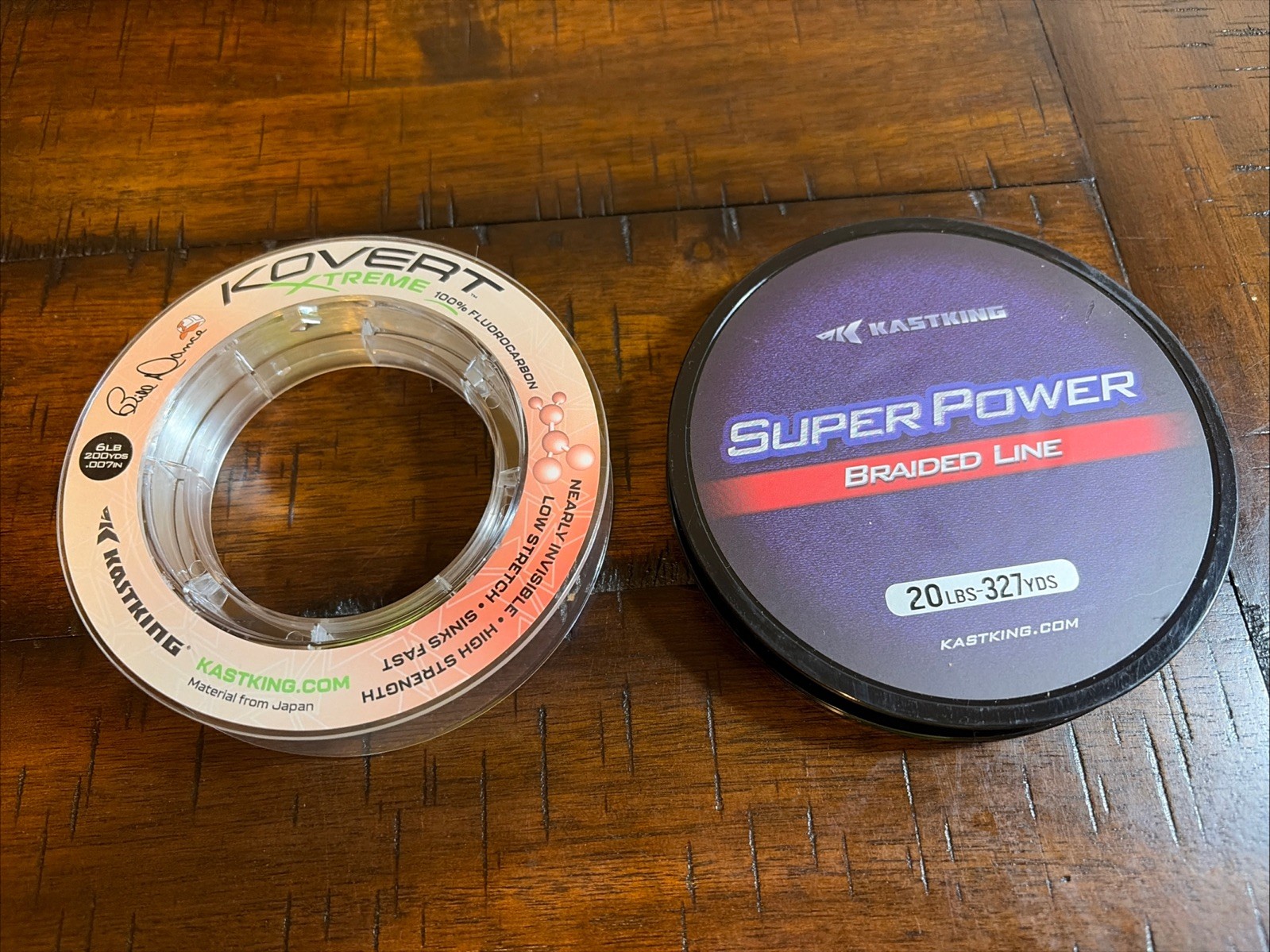 (Lot of 2) KastKing Fishing Line Braid and Fluorocarbon New Free Shipping