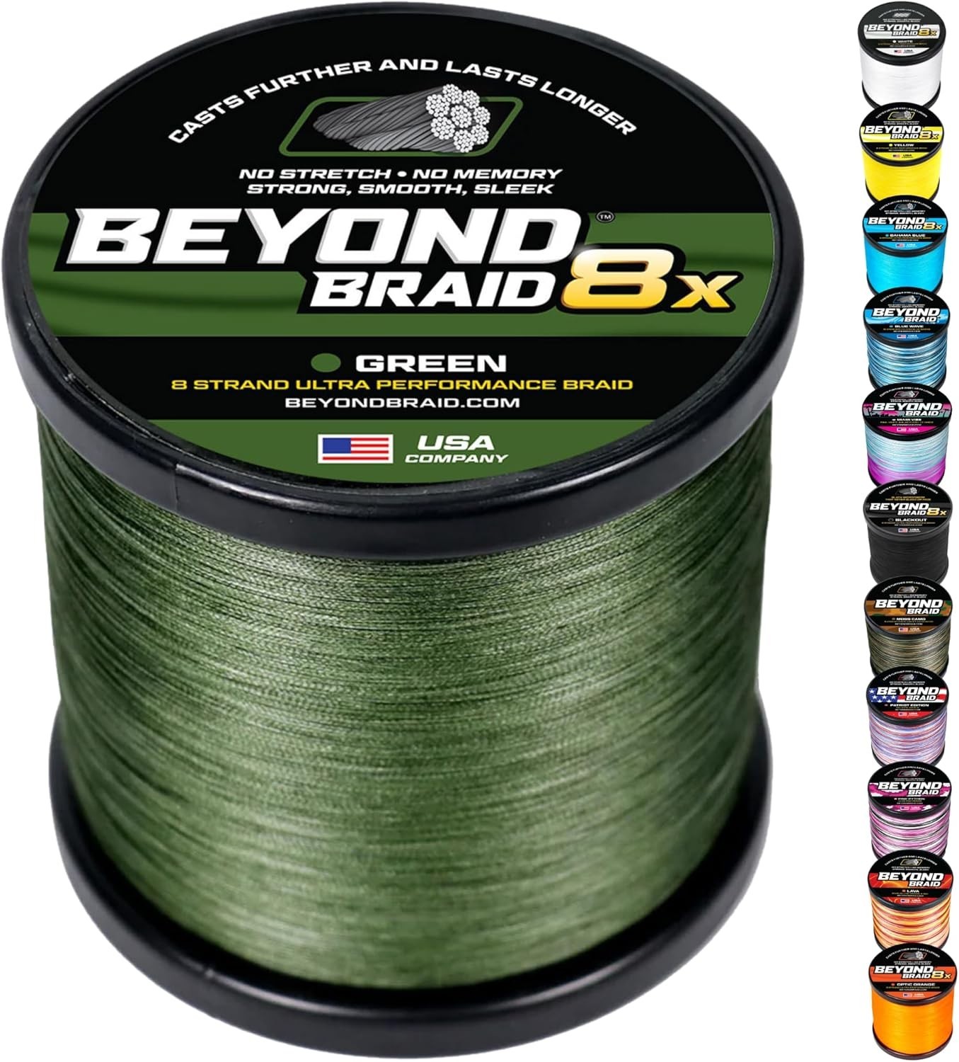 Ultra Strong Abrasion Resistant Braided Fishing Line, 300 Yards – Vibrant Colors