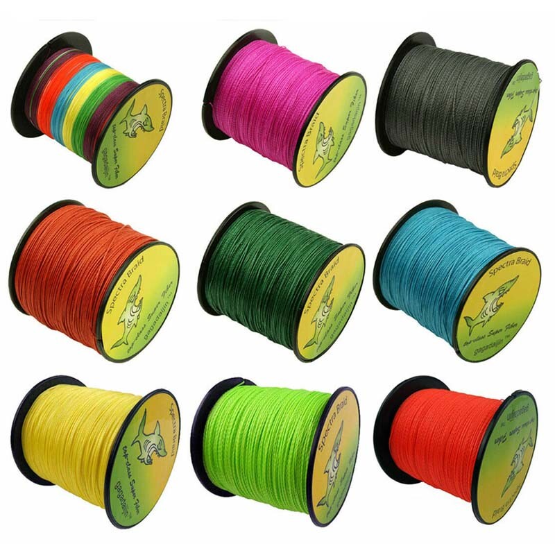 100/300/500M GA Sea Braided Fishing Line 4 Strands Strong Testing 10-100 Pounds