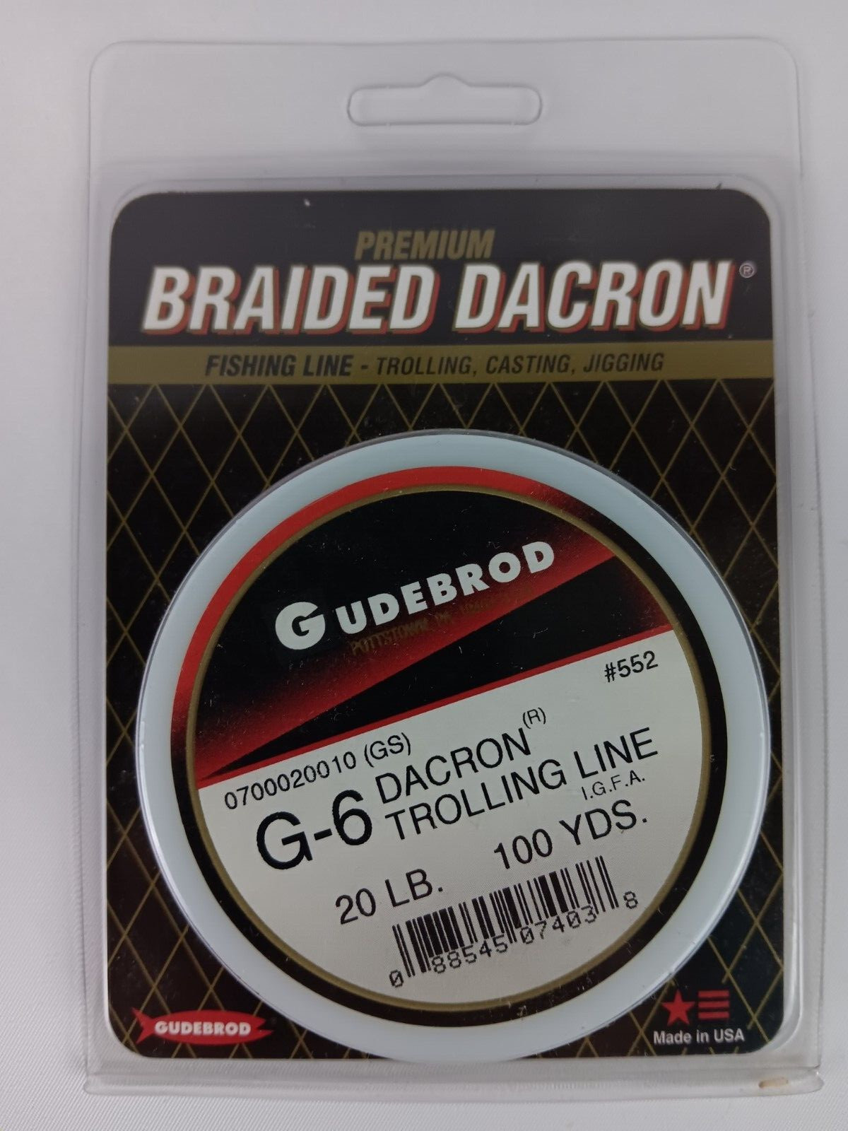 Gudebrod G-6 Dacron 20 lbs Fishing Trolling Line 100 yds Greenspot