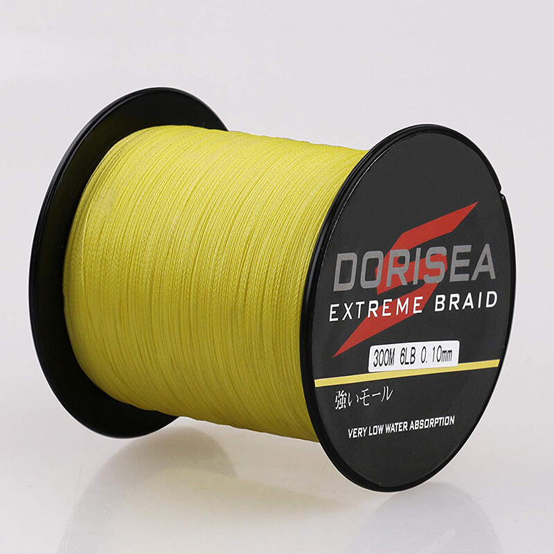 Dorisea Pro 100m 300m 1000m 2000m Yellow PE Braided Fishing Line 6lbs-500lbs