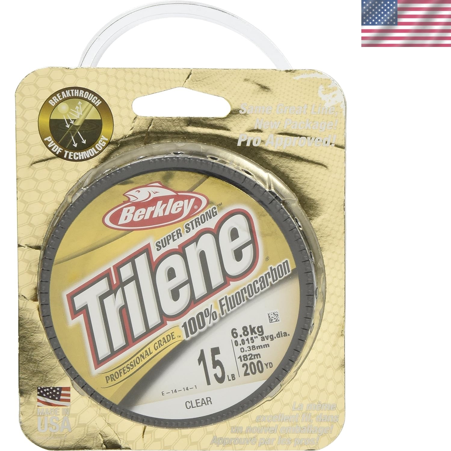 Trilene 100% Fluorocarbon Fishing Line 15lb | 200yd Clear – Invisible Underwater