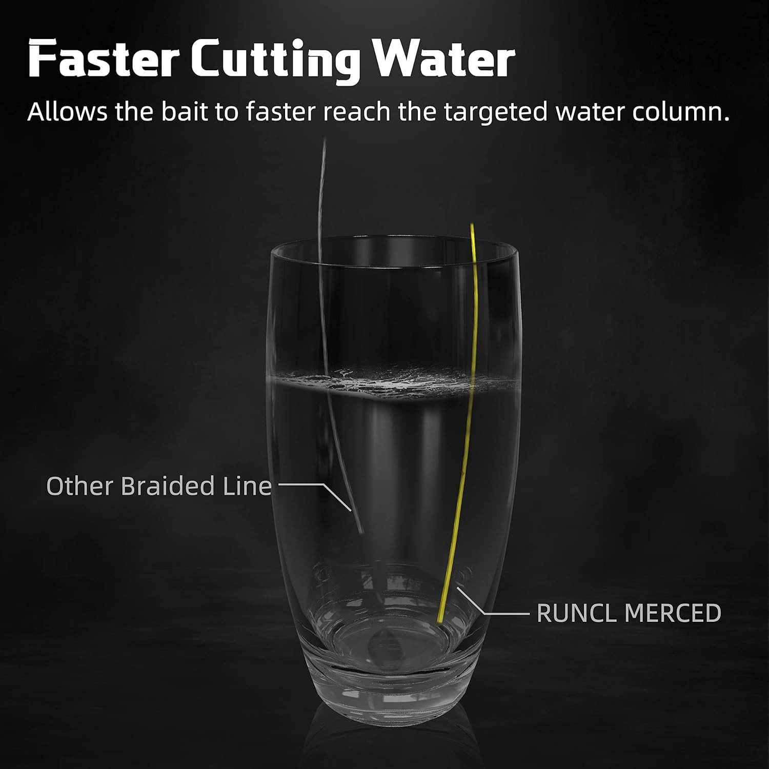MERCED Braided Fishing Line – 500 Yards 50LB – Strong, Hi-Vis & Smooth Casting