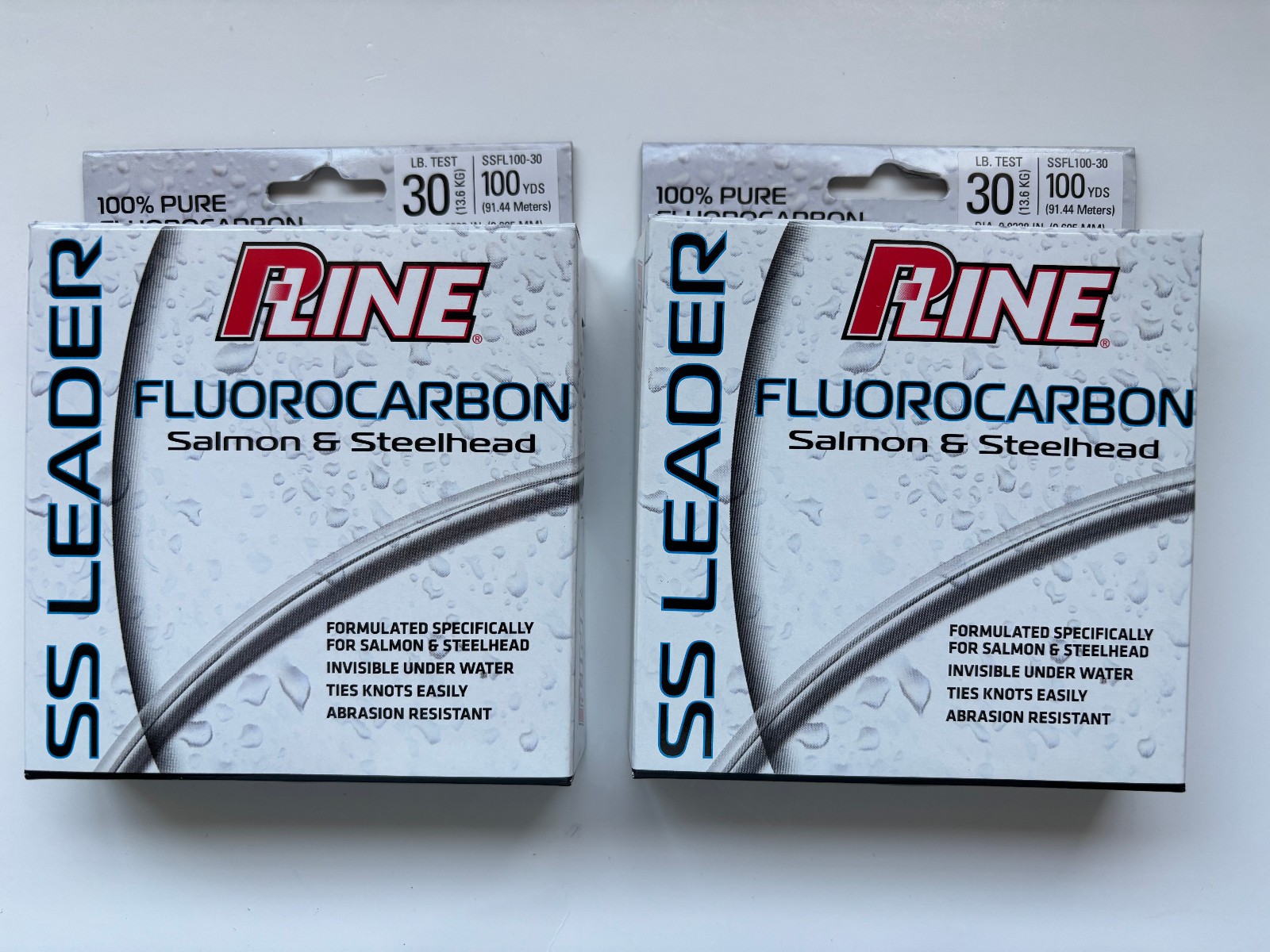 P-Line Fluorocarbon Salmon & Steelhead 30 lb x 100 Yards (a lot of 2)