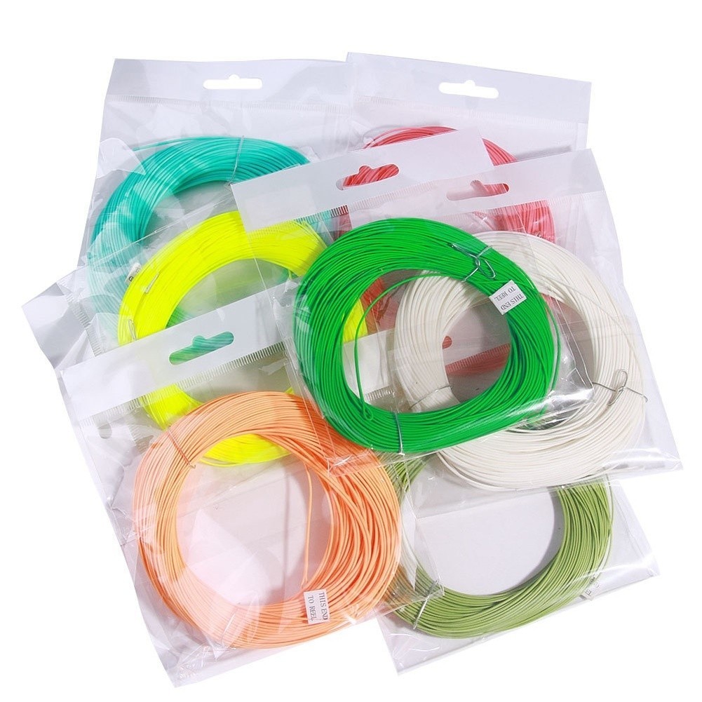 30m Bright Color Floating Fly Line 5F 8F Made from Strong Polyethylene Material
