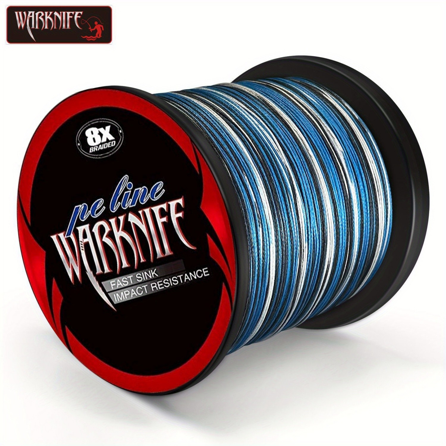 Warknife 8 Strands X8 500M 1000M PE Braided Fishing Line Thread 6LB-100LB USA