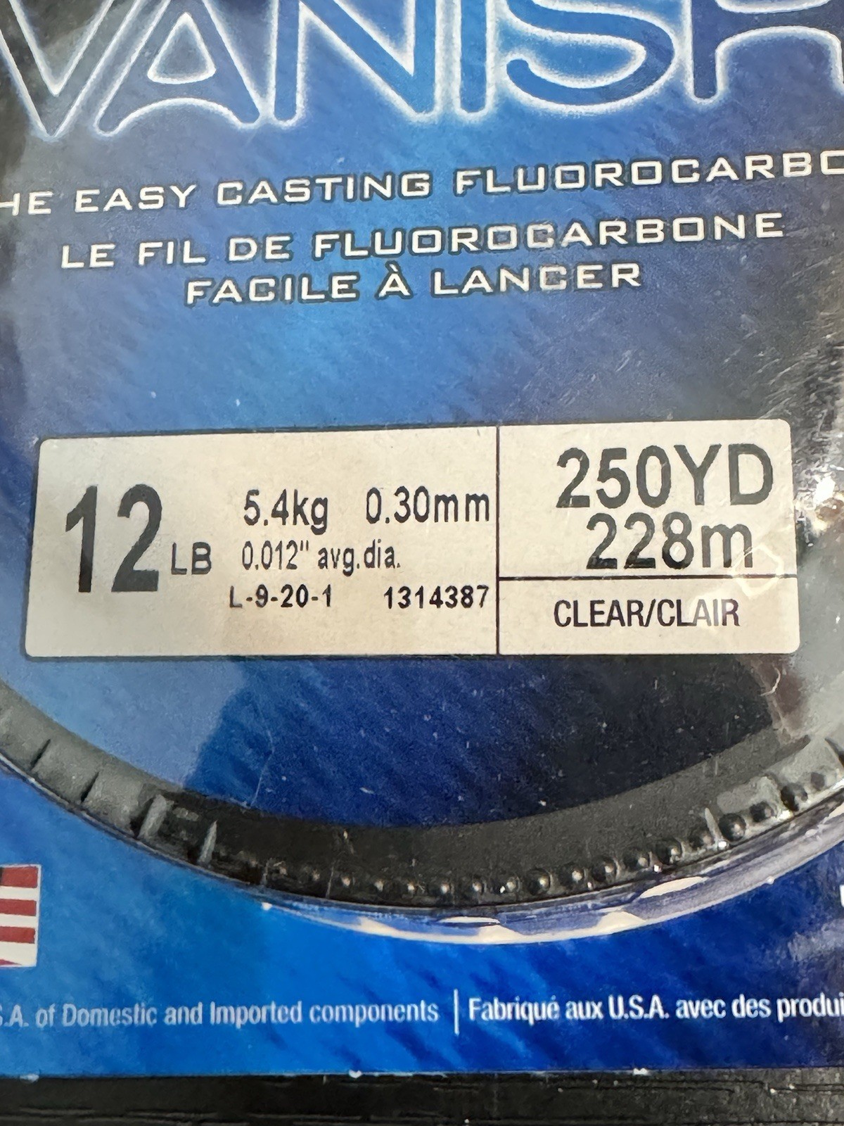 Berkley Vanish 100% Fluorocarbon Casting Line 12lb 250 Yards Clear