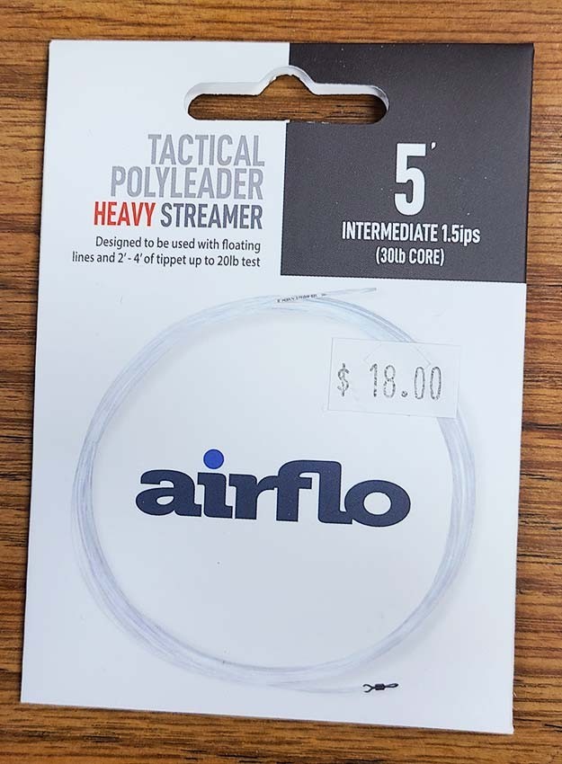 AIRFLO TACTICAL POLYLEADER HEAVY STREAMER 5′ INTERMEDIATE FLY FISHING LEADER