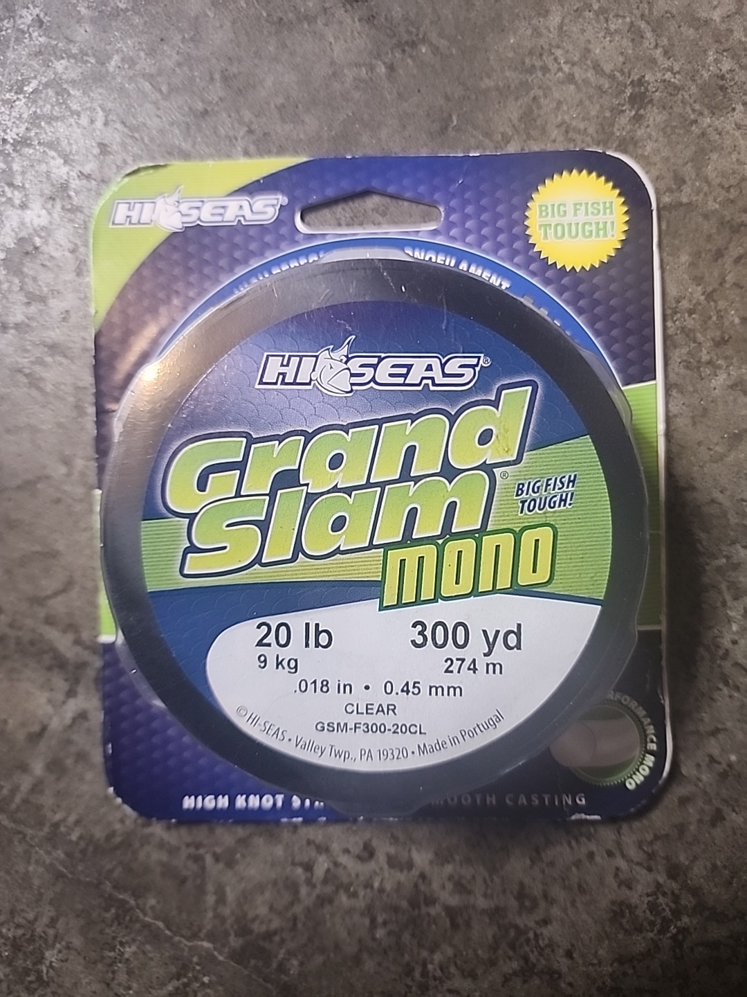 HI-SEAS GRAND SLAM MONO 300 YDS 20 LB TEST CLEAR NEW IN BOX