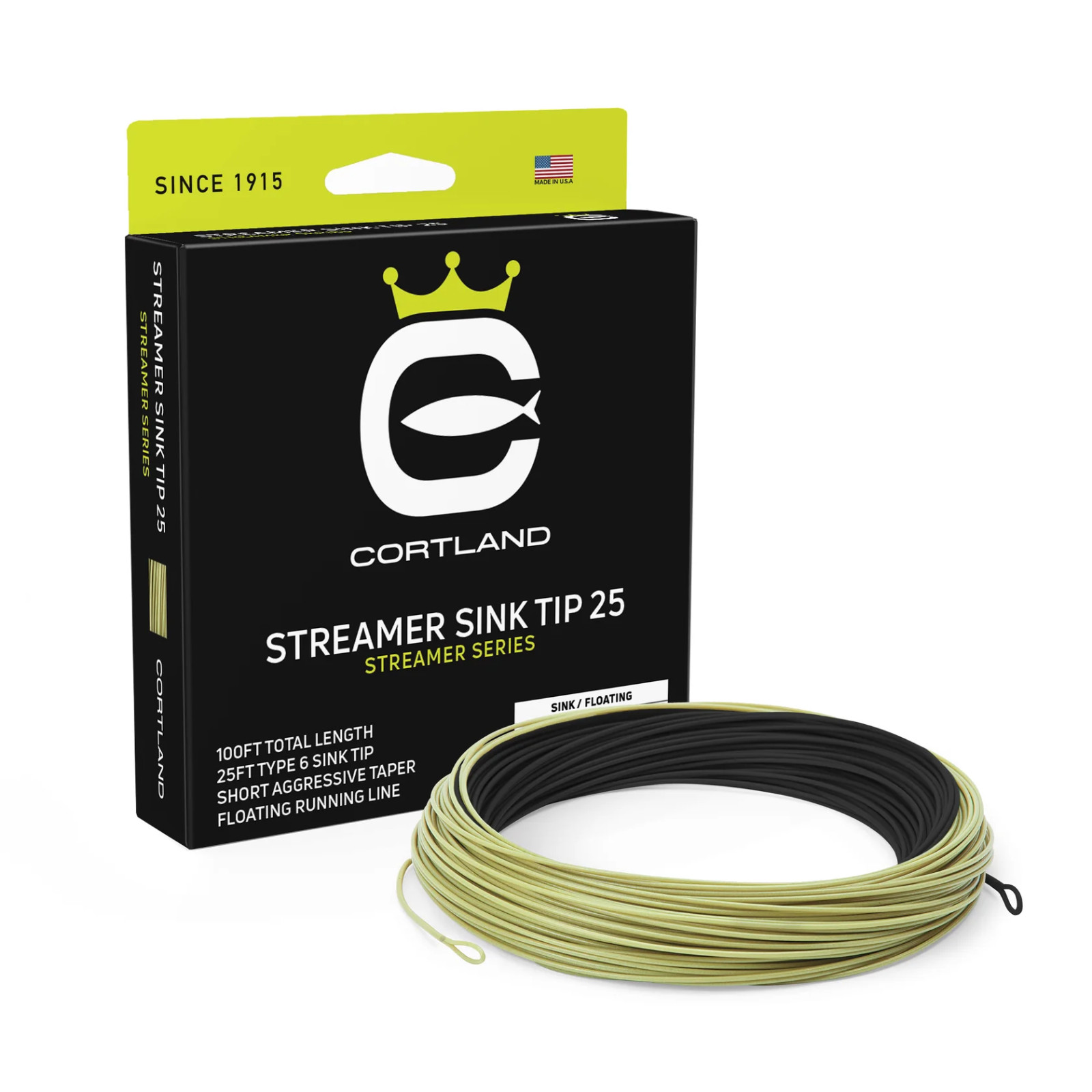 Cortland Streamer Sink Tip 25 Fly Line – All Sizes – FREE FAST SHIPPING