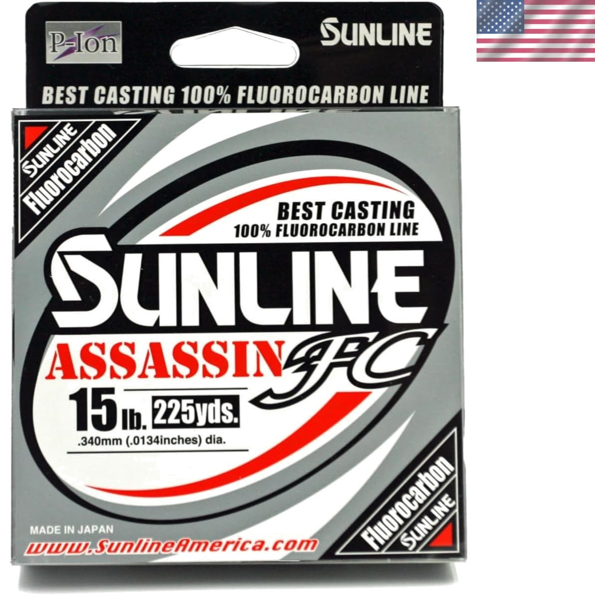 Assassin FC Fishing Line 15lb 225 Yards – High Abrasion Resistance and Slickness