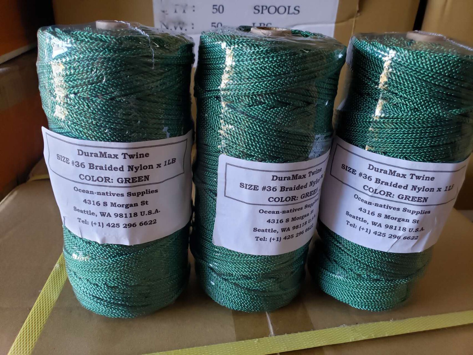 #36 Nylon Braided Twine Green/ Commercial_Fishing Twine