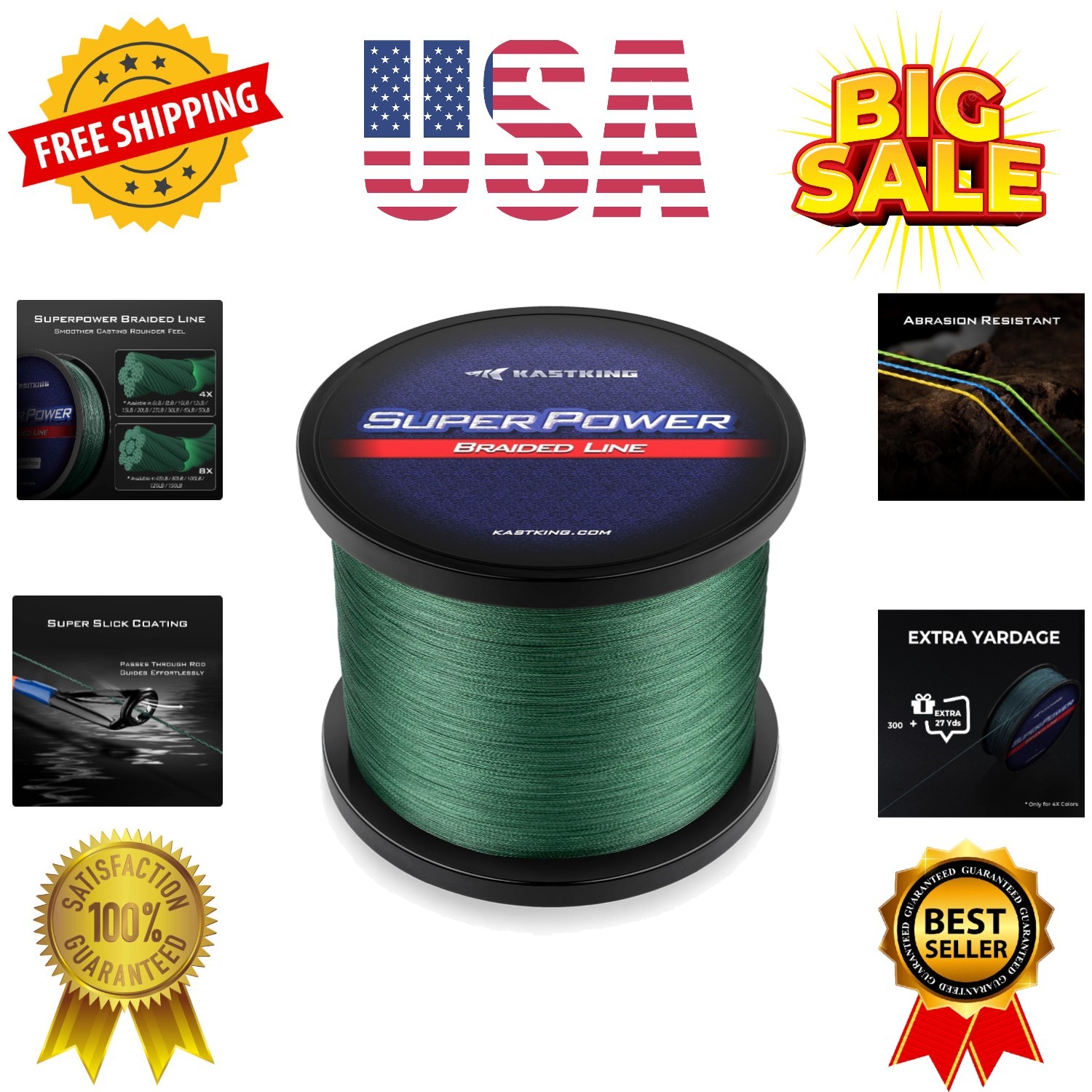 SuperPower Braided Fishing Line – Abrasion Resistant Braided Lines – Incredib…