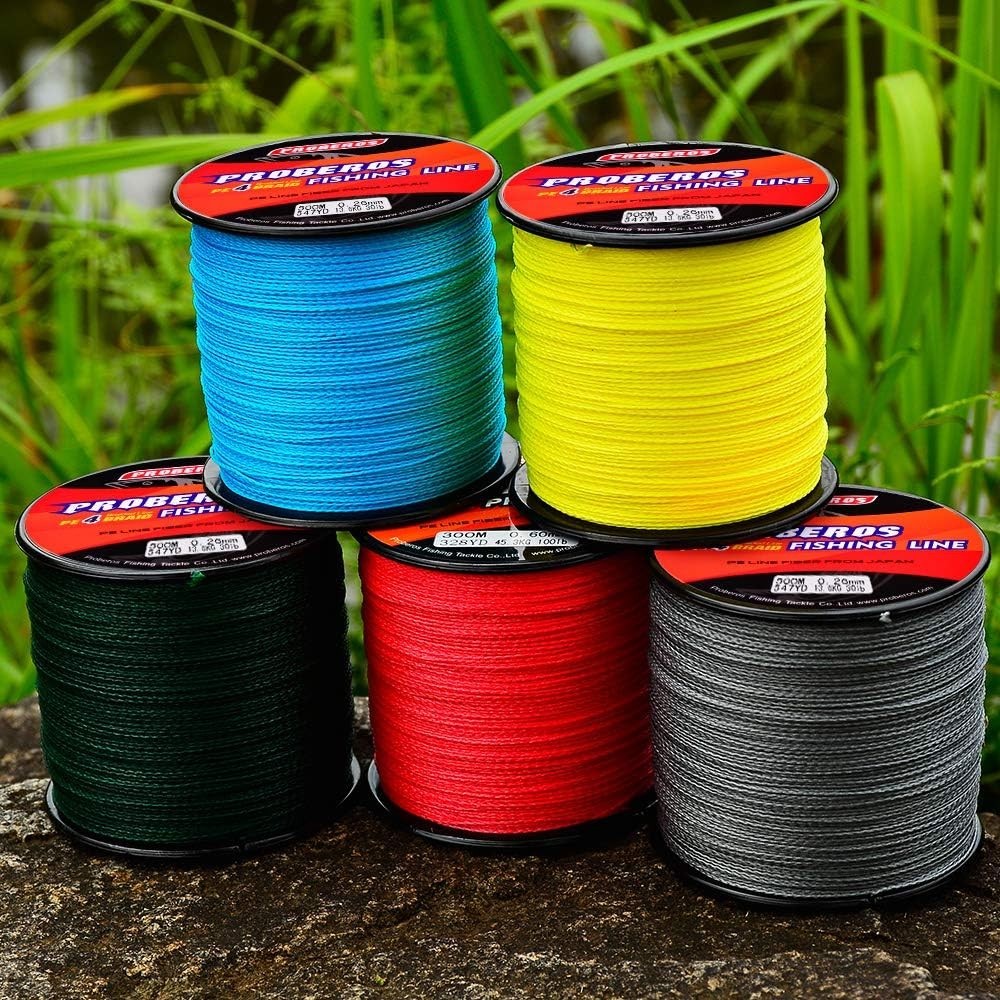 Braided Fishing Line 4 Strands Stronger Multifilament PE Braid Wire for Saltw…