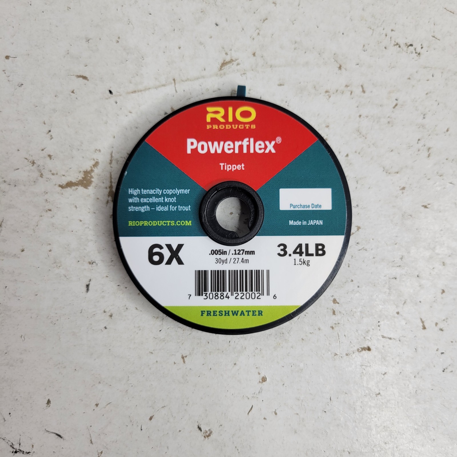RIO POWERFLEX 6X TIPPET 30 YDS 3.4LB .005in