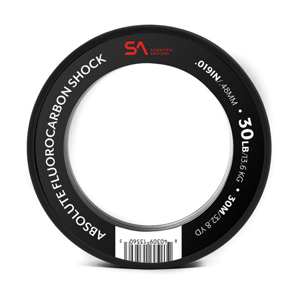 SCIENTIFIC ANGLERS Absolute Fluorocarbon Shock 40lb Clear 30m Tippet (135627)
