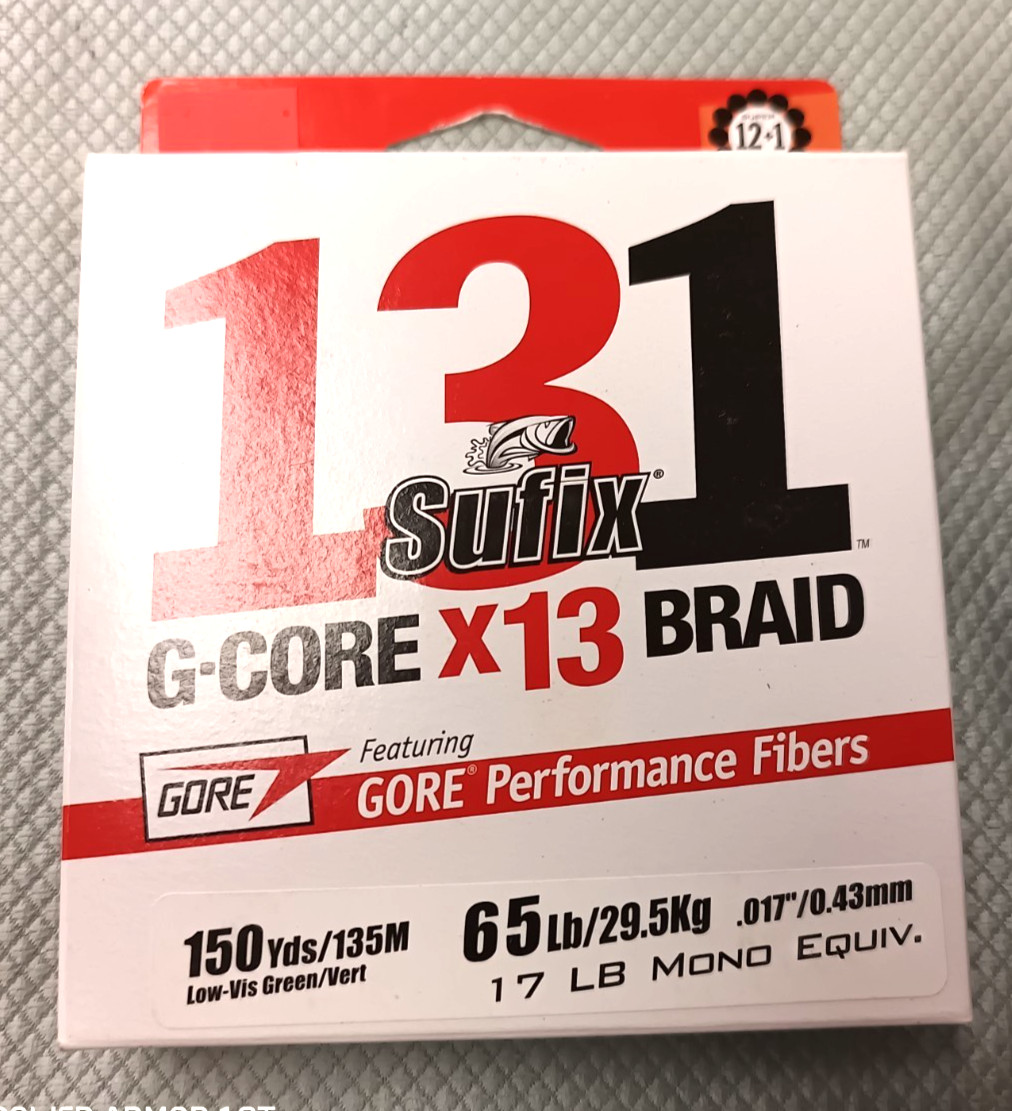 Sufix 131 Braid Lo-Vis Green 150 Yards High-Performance Bass & Walleye Line