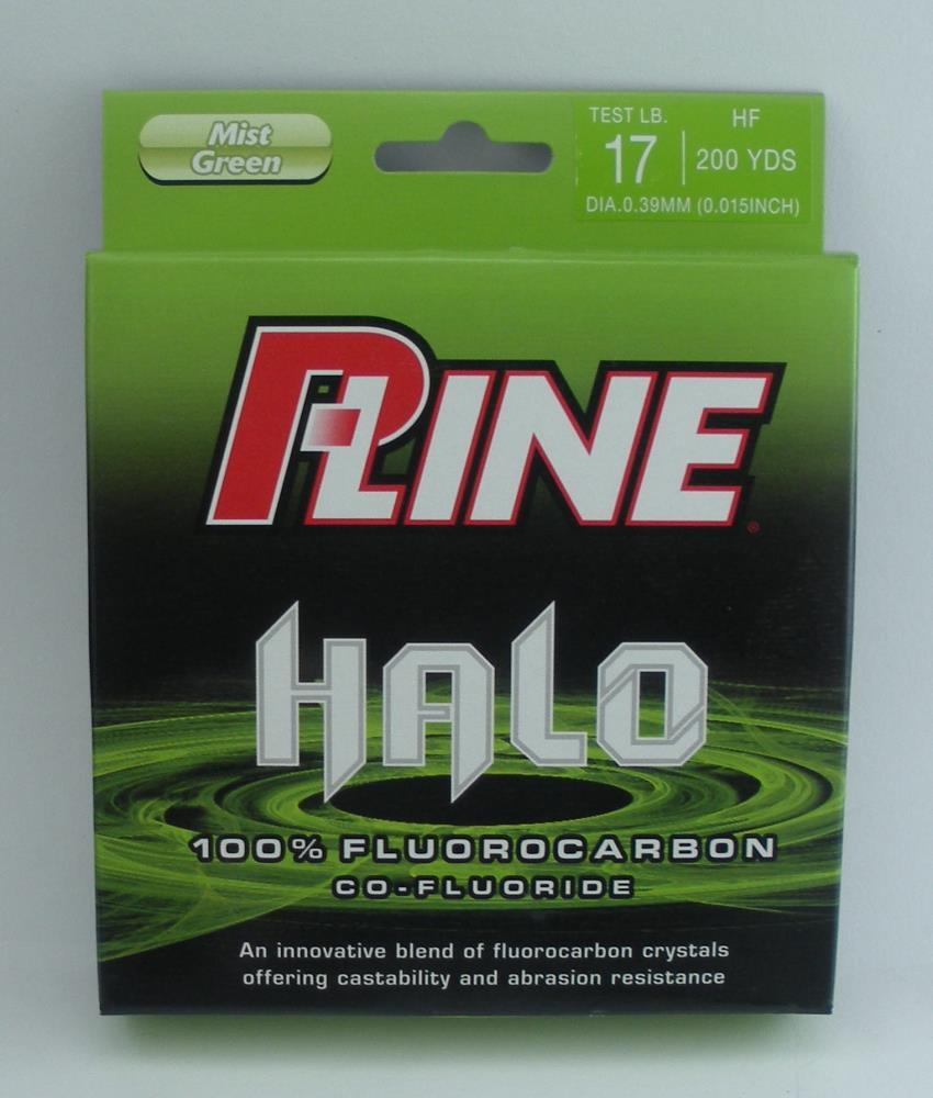 PLine HF200-17 Halo Fluorocarbon line 17LB Test 200yds Mist Green