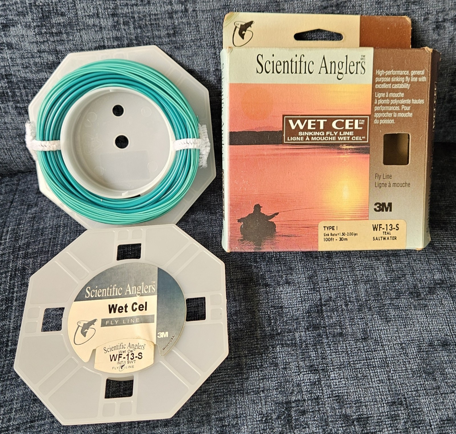Vintage Scientific Anglers WF-13-S Teal Saltwater Fly Line 3M Type 1 Sink 100ft