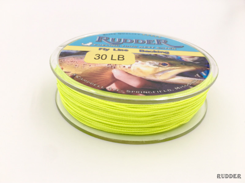2 PCs Rudder braided Fly Fishing Backing Line Leader Line 30 LB 100 M 110 Yard
